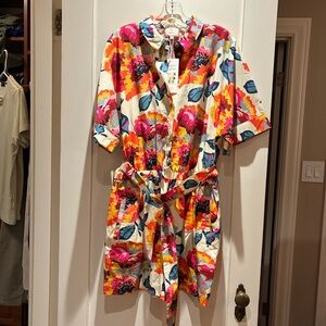 Sezane x Momoni Joan Jumpsuit Floral Button-Up Romper NWT EU 42